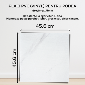 10 x Placi PVC Podea Autoadezive stil Marmura - Cod: ALM 2-9