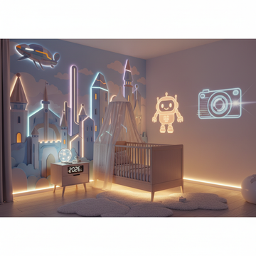 Camera magică: Idei de decor cu tapet 3D și lumini ambientale pentru cei mici