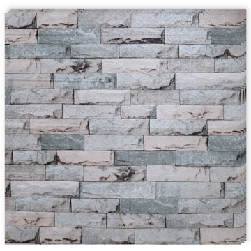 10 x 3D tapétapanel - 70 x 77 cm "Korallkék és szürke tégla" 3mm ( KÓD: 101 - V2 )