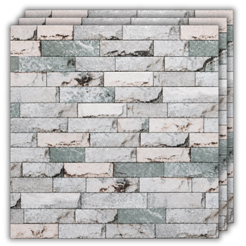 10 x Placi Tapet 3D - 70 X 75 Cm " Caramida bleu coral & gri" 3mm ( COD: 101 - V2 )