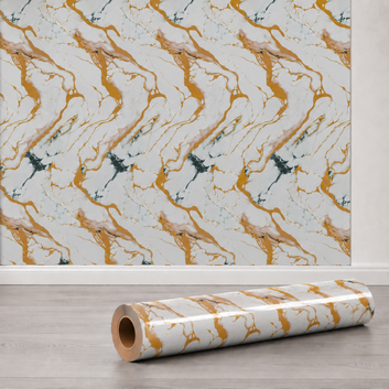 Rola Autoadeziva Imitatie Marmura , 1.5mm, 120x300cm, 3.6mp, Cod MH-065