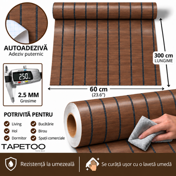 Rola Riflaj 3D Autoadeziv 2.5mm - COD: V0602-11 - 60x300cm(1.8mp)