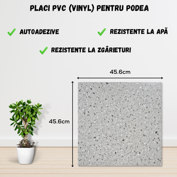 Set 24 Placi PVC Podea Autoadezive stil Marmura - Cod: ALM 2-6