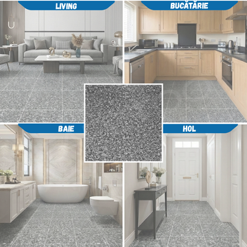 Set 24 x Placi PVC Podea Autoadezive stil Marmura - Cod: V0601-50, 45.6 x 45.6cm