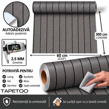 Rola Riflaj 3D Autoadeziv 2.5mm - COD: V0602-10 - 60x300cm(1.8mp)