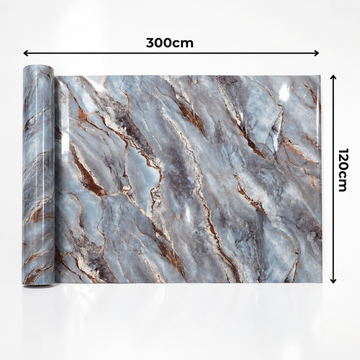 Rola Autoadeziva Imitatie Marmura 2mm - COD: V0605-7 - 120x300cm(3.6mp)