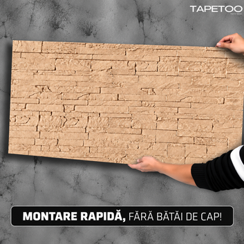 Texturált kőhatású dekoratív panelek, 60x120cm, KÓD: V0605-35