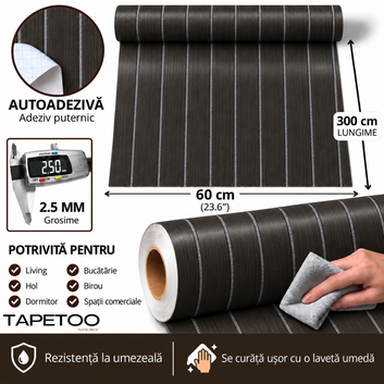 Самозалепваща 3D ролка с рифелован ефект 2,5мм - КОД: V0606-13 - 60x300см (1,8 кв. м)