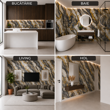 Rola Autoadeziva Imitatie Marmura 2mm - COD: V0606-45 - 120x300cm(3.6mp)