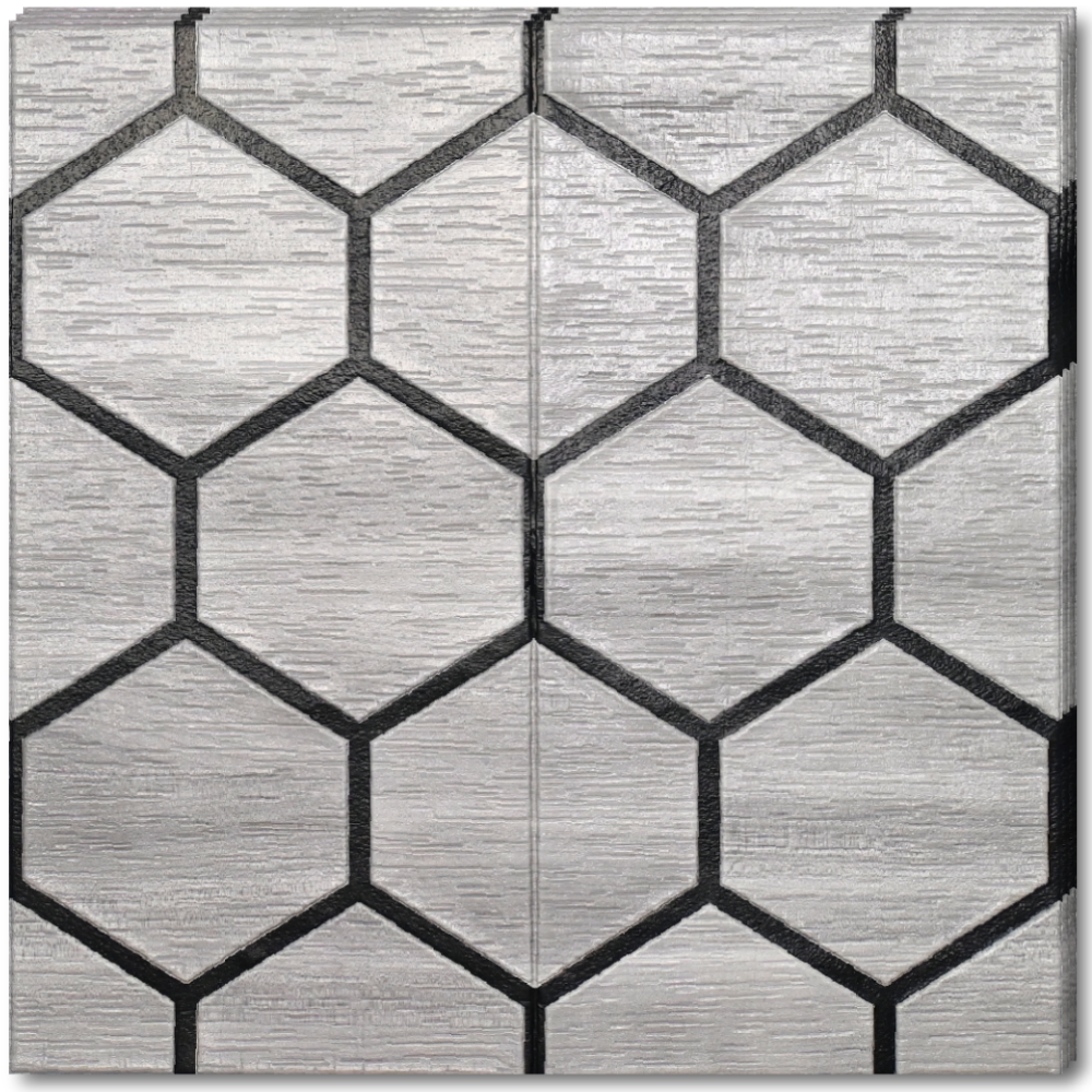 10 x Placi Tapet 3D - 67.5 X 67.5 Cm "Romburi gri" 3mm ( COD: 7373 - 33 )