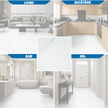 Set 24 x Placi PVC Podea Autoadezive stil Marmura - Cod: ALM 2-9, 45.6 x 45.6cm