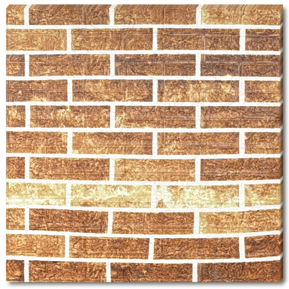 10 x Placi Tapet 3D - 70 X 77 Cm " Caramida maro Degrade " 3mm ( COD: 135750 )