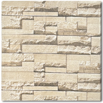 10 x Placi Tapet 3D - 70 X 77 Cm " Piatra toscana bej " 3mm ( COD: 135751 )