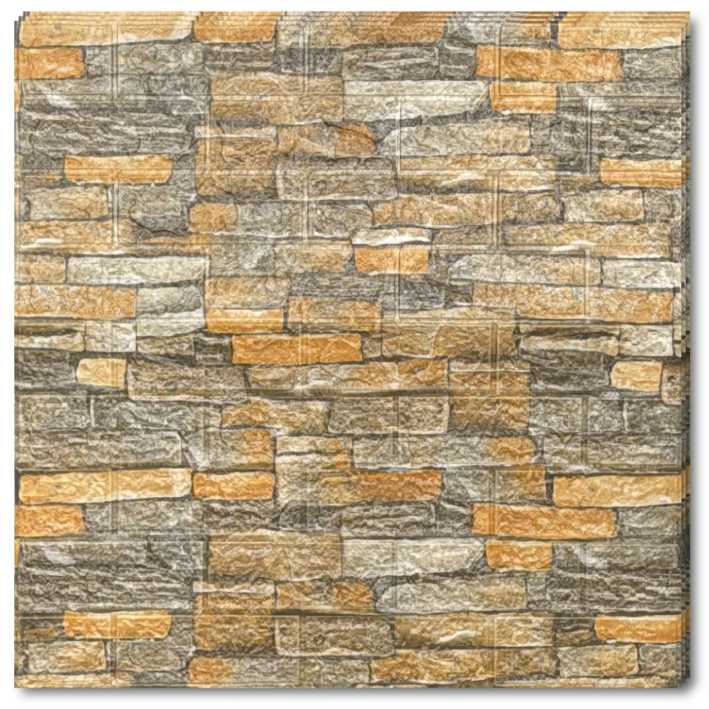 10 x Placi Tapet 3D - 70 X 77 Cm " Piatra maro gri " 3mm ( COD: 135753 )