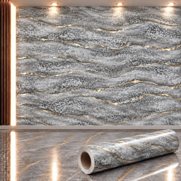 Rola Autoadeziva Imitatie Marmura 2mm - COD: V0602-5 - 120x300cm(3.6mp)