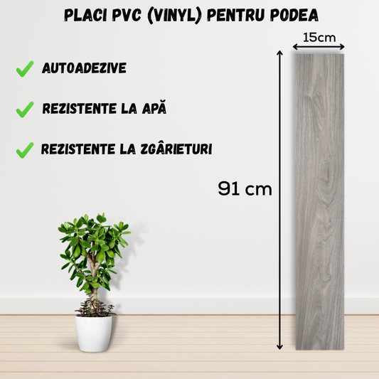 Set 36 x Placi PVC Podea Autoadezive - Cod: 162872 - 15x91 cm
