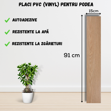 Set 36 x Placi PVC Podea Autoadezive - Cod: 162880 - 15x91 cm