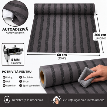 Самозалепваща 3D ролка с рифелован ефект 5мм - КОД: V0601-21 - 60x300см (1,8 кв. м)