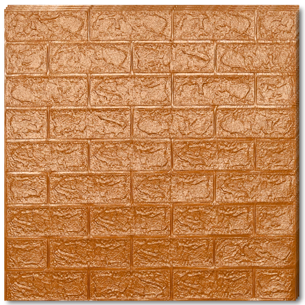 10 x Placi Tapet 3D - 70 X 77 Cm " Caramiziu " 3mm ( COD: 7373-13 )