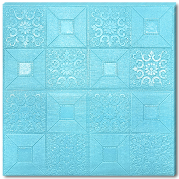 10 x Placi Tavan 3D - 70 X 70 Cm "Blue" 3mm ( COD: 73-Blue )