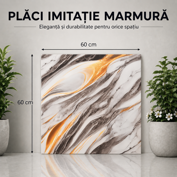 10 x Placi Marmura (imitatie) 2mm - COD: 250-24 - 60x60cm