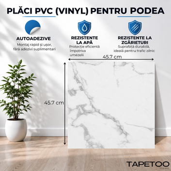 24 db-os öntapadós PVC padlólap készlet, márvány stílus - Kód: ALM 2-1