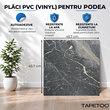 24 db-os öntapadós PVC padlólap készlet, márvány stílus - Kód: ALM 2-7