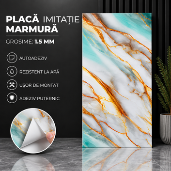 10 x Placi Marmura (imitatie) 1.5mm - COD: MH-075-30 - 30x60cm