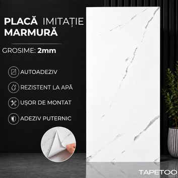 10 x Placi Marmura (imitatie) 2mm - COD: PD906 - 30x60cm