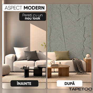 Panou Decorativ 3D din Spumă, Aspect Piatră Naturală Texturată, 60 x 120 cm, COD: V0601-13