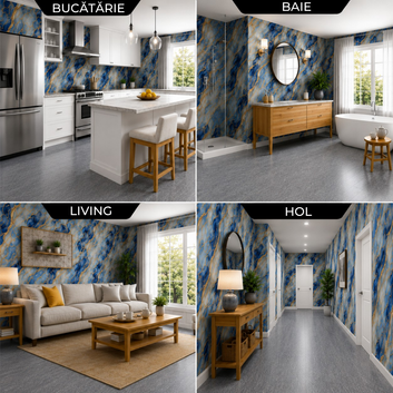 Rola Autoadeziva Imitatie Marmura , 1.5mm, 120x300cm, 3.6mp, Cod 7801