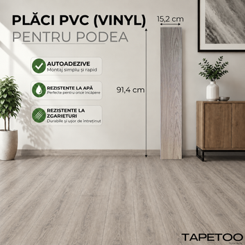 Set 36 x Placi PVC Podea Autoadezive - Cod: V0602-27 - 15x91 cm