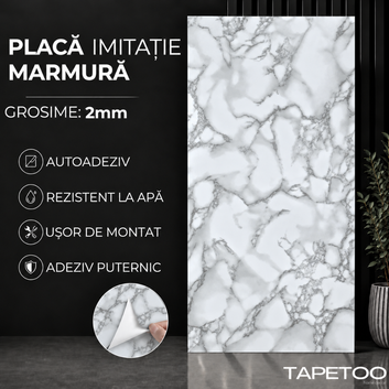 10 x Placi Marmura (imitatie) 2mm - COD: PD907 - 30x60cm