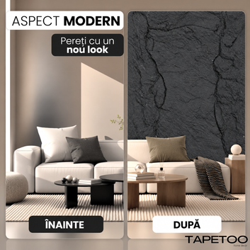 Panouri Decorative 3D din Spumă, Aspect Piatră Naturală Texturată, 60 x 120 cm,COD: V0605-23
