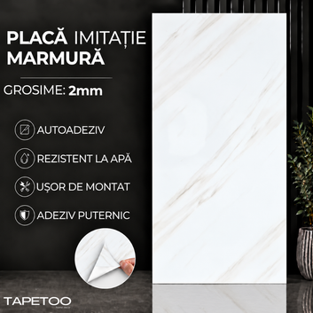 10 x Placi Marmura (imitatie) 2mm - COD: P8801 - 30x60cm
