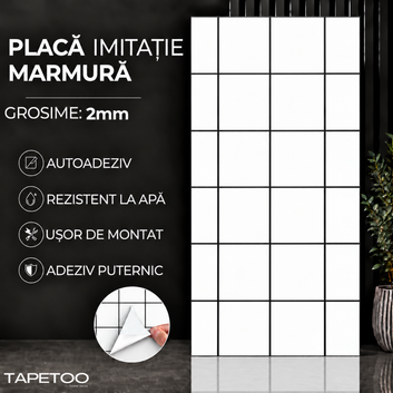 10 х Мраморни плочки (имитация) 2мм - КОД: P88101 - 30х60см