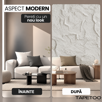 Panouri Decorative 3D din Spumă, Aspect Piatră Naturală Texturată, 60 x 120 cm, COD: V0605-20