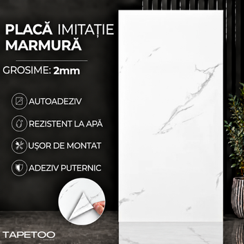10 x Placi Marmura (imitatie) 2mm - COD: P8802 - 30x60cm
