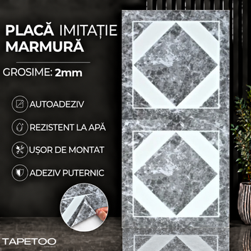 10 x Placi Marmura (imitatie) 2mm - COD: PH004 - 30x60cm