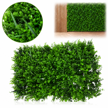 Panou gard viu artificial VerdeLux Botanica, 60x40 cm, grosime 6 cm, modular, protectie UV