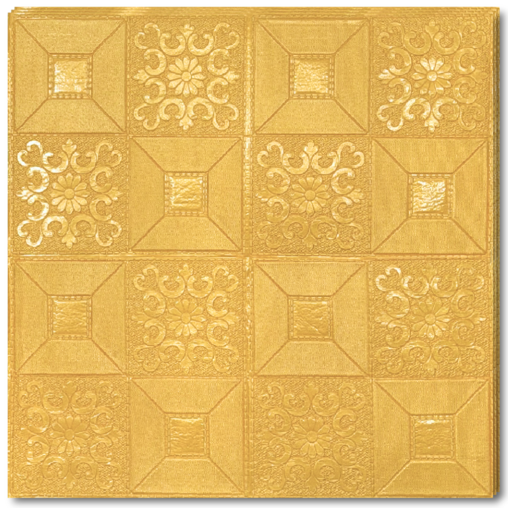 10 x Placi Tavan 3D - 70 X 70 Cm "Galben mustar" 3mm ( COD: 73-Mustar )