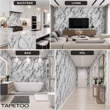 Rola Autoadeziva Imitatie Marmura , 1.5mm, 120x300cm, 3.6mp, Cod MH-007