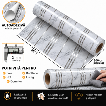 10 х Мраморни плочки (имитация) 2мм - КОД: P8801 - 30х60см 