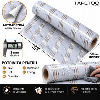 Márványhatású öntapadós fólia 2mm - KÓD: V0602-6 - 120x300cm(3,6nm)