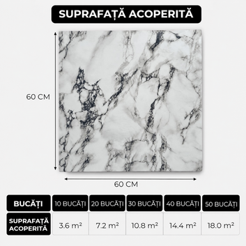 10 x Placi Marmura (imitatie) 1.5mm - COD: MH-007-60 - 60x60cm