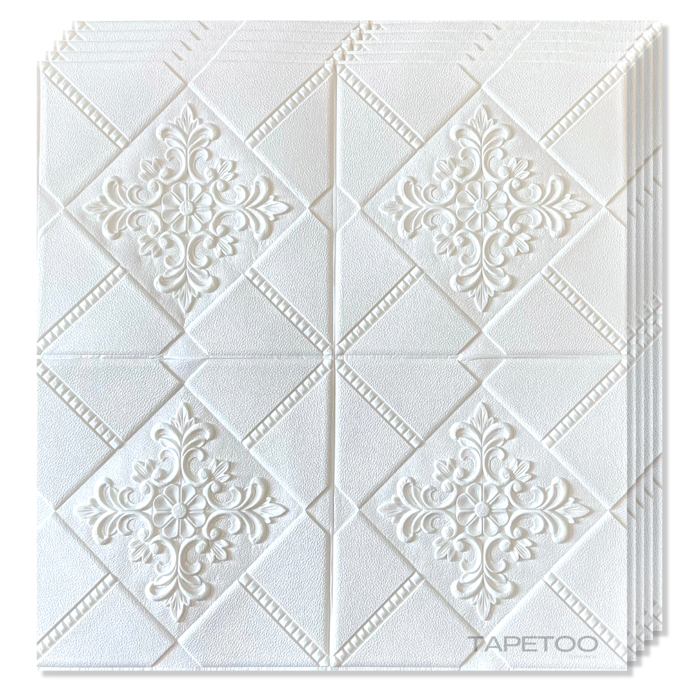 10 x Placi Tavan 3D - 70 X 70 Cm "Model Floral" 5mm ( COD: 74 )