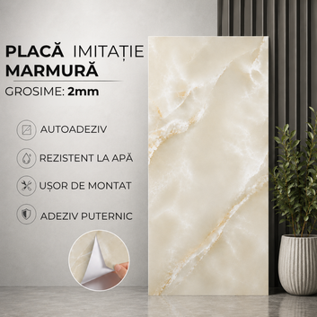 10 x Placi Marmura (imitatie) 2mm - COD: BRD911 - 30x60cm