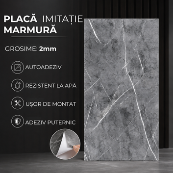 10 x Placi Marmura (imitatie) 2mm - COD: BR108 - 30x60cm