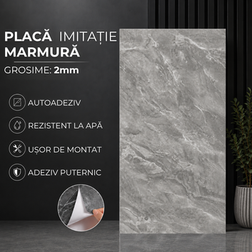 10 x Placi Marmura (imitatie) 2mm - COD: BR8808 - 30x60cm