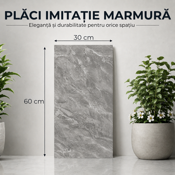 10 x Placi Marmura (imitatie) 2mm - COD: BR8808 - 30x60cm